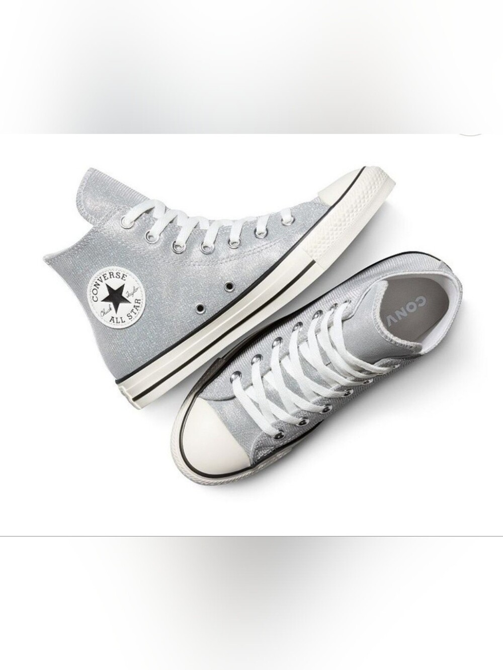 Converse Chuck Taylor All-Star Lace-Up Sparkle High Top Sneakers Womens Size 8.5